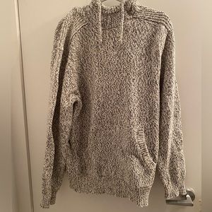 Roots XL Cotton Hooded Sweater - Classic Salt & Pepper colouring